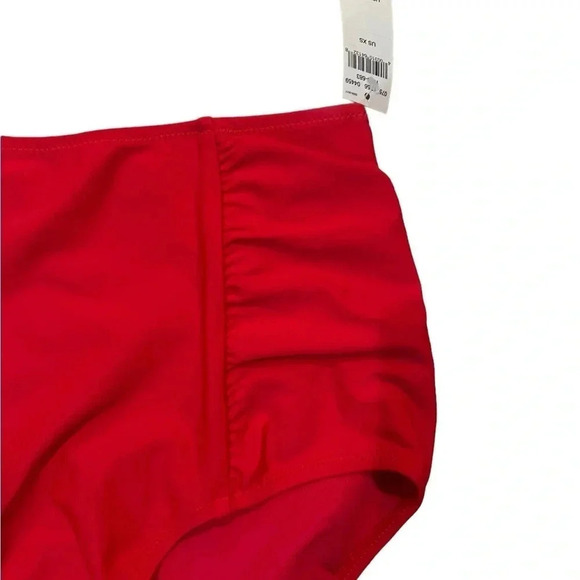 Aerie High Waisted Full Coverage Red Bikini Bottoms Size XS 4th July Beach - Picture 4 of 8